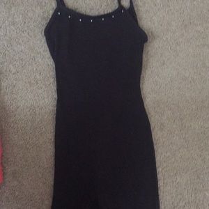 Cute gemed gymnastics black suit
